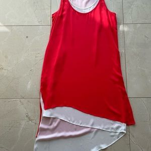 BCBG sleeveless asymmetrical dress